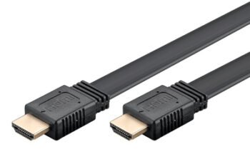 GOOBAY καλώδιο HDMI 2.0 61278, Ethernet flat 4K/60Hz 18 Gbps 1.5m, μαύρο