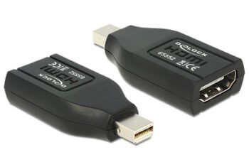 DELOCK αντάπτορας mini DisplayPort σε HDMI 65552, 1080p, μαύρος