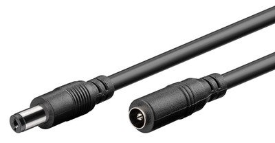 GOOBAY καλώδιο προέκτασης τροφοδοσίας 71399, 5.5x2.1mm, 3m, μαύρο