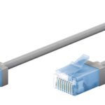 GOOBAY καλώδιο δικτύου 74219, CAT 6A U/UTP, ultra slim, copper, 500MHz, 0.15m, γκρι