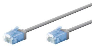 GOOBAY καλώδιο δικτύου 74223, CAT 6A U/UTP, ultra slim, copper, 500MHz, 2m, γκρι