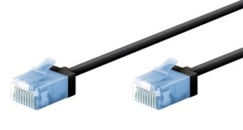 GOOBAY καλώδιο δικτύου 74241, CAT 6A U/UTP, ultra slim, copper, 500MHz, 10m, μαύρο