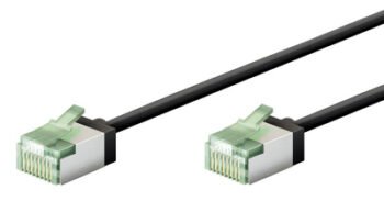 GOOBAY καλώδιο δικτύου 74351, CAT 8.1 U/FTP, ultra slim, copper, 40Gbps, 0.25m, μαύρο