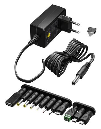 GOOBAY επιτοίχιος φορτιστής 74436, 5V-15V, 36W, 12 tips