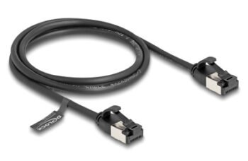 DELOCK καλώδιο δικτύου 80183, CAT 8.1 U/FTP, 40Gbps, εύκαμπτο, 1m, μαύρο