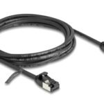 DELOCK καλώδιο δικτύου 80184, CAT 8.1 U/FTP, 40Gbps, εύκαμπτο, 2m, μαύρο