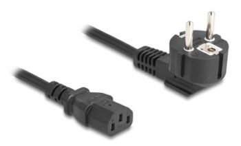 DELOCK καλώδιο τροφοδοσίας 81298, 3x 1.00mm², 1m, μαύρο