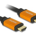 DELOCK καλώδιο HDMI 85726, 8K/60Hz, 48 Gbps, eARC, HDR, 0.50m, μαύρο
