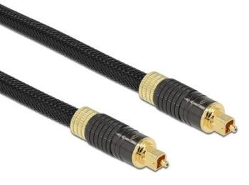 DELOCK καλώδιο ήχου Toslink 86594, gold plated, 3m, μαύρο