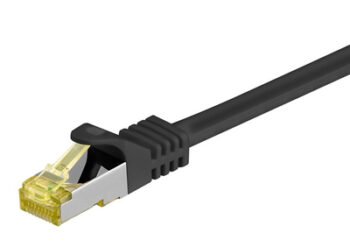 GOOBAY καλώδιο δικτύου 91581, CAT 7 S/FTP, copper, 500MHz, 0.50m, μαύρο