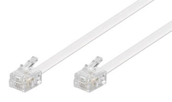 GOOBAY καλώδιο τηλεφώνου 93065, RJ11 6P4C, CCA, 15m, λευκό