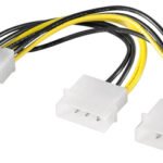 GOOBAY καλώδιο 2x molex 4pin σε 1x 8pin 93241, 0.15m
