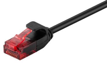 GOOBAY καλώδιο δικτύου 93713, CAT 6 U/UTP, slim, copper, 0.5m, μαύρο