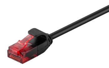 GOOBAY καλώδιο δικτύου 93714, CAT 6 U/UTP, slim, copper, 1m, μαύρο