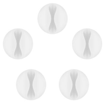 GOOBAY οργανωτές καλωδίων σιλικόνης 95183, 1 θέση, Φ7.8mm, λευκό, 5τμχ