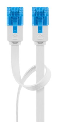 GOOBAY καλώδιο δικτύου 96391, CAT 6A U/UTP, flat, 500MHz, copper, 20m, λευκό