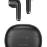 USAMS earphones με θήκη φόρτισης US-YO17, True Wireless, Φ13mm, μαύρα