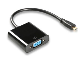 POWERTECH αντάπτορας micro HDMI σε VGA CAB-H032, 0.20m, μαύρος