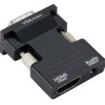 POWERTECH αντάπτορας HDMI σε VGA CAB-H120 με 3.5mm, μαύρος