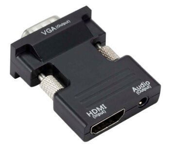 POWERTECH αντάπτορας HDMI σε VGA CAB-H120 με 3.5mm, μαύρος