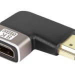 POWERTECH αντάπτορας HDMI 2.1 CAB-H157, 8K/60Hz, γωνιακός, μαύρος