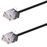 POWERTECH καλώδιο δικτύου CAB-N431, Cat 6A U/UTP, ultra slim, copper, 500MHz, 1m, μαύρο