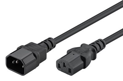 POWERTECH καλώδιο τροφοδοσίας προεκταση CAB-P004 3x 0.75mm², 1.5m, μαύρο