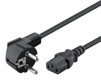 POWERTECH Καλώδιο τροφοδοσίας 3x 1mm² CAB-P014, μαύρο, 1.5m