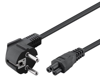 POWERTECH καλώδιο τροφοδοσίας CAB-P029, 3x 0.30mm, 1.5m, μαύρο, 10τμχ