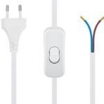 POWERTECH καλώδιο τροφοδοσίας CAB-P041 με διακόπτη, 2x 0.75mm², 1.5m, λευκό