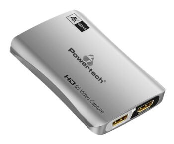POWERTECH video capture CAB-UC081, HDMI/USB σύνδεση, 4K/30Hz, γκρι