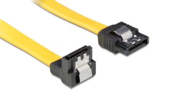 POWERTECH καλώδιο SATA III 7pin σε 7pin 90° CAB-W025, Metal Clip, 0.2m