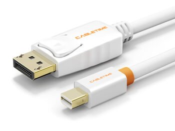CABLETIME καλώδιο mini DisplayPort σε DisplayPort CT-AV588-02G, 4K/60Hz, 1m, λευκό