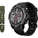 INTIME smartwatch G6 με 2x λουράκια, heart rate, 1.43" AMOLED, GPS, 5ATM/IP69, titanium black