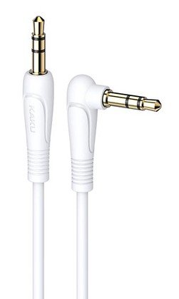 KAKUSIGA καλώδιο ήχου 3.5mm KSC-521, AUX, 90°, HiFi 1m, λευκό