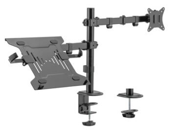 BRATECK βάση γραφείου οθόνης LDT66-C024ML, 17-32", έως 9kg, με θέση για laptop