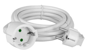 POWERTECH μπαλαντέζα ρεύματος PT-889, 1x schuko, 16A, 5m, λευκή