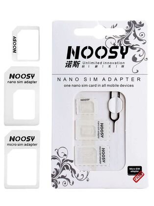 NOOSY Nano SIM & Micro SIM Adapter Set, λευκό