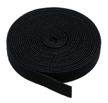 POWERTECH ταινία τύπου velcro TIES-003, πολλαπλών χρήσεων, 20mm, 3m, μαύρη