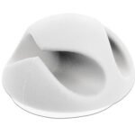 POWERTECH οργανωτές καλωδίων TIES-076, 2 θέσεις, Φ7mm, λευκό, 10τμχ