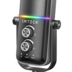 CMTECK επιτραπέζιο μικρόφωνο XM600, omnidirectional/καρδιοειδές, USB, RGB LED, μαύρο