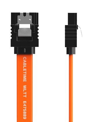 CABLETIME καλώδιο SATA III CT-SATA3, 6Gbps, 0.50m, πορτοκαλί