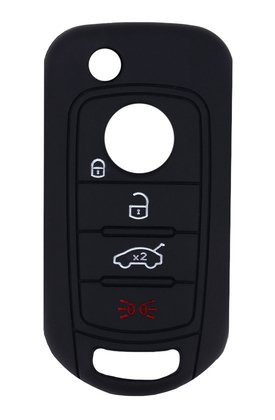 Θήκη κλειδιού για αυτοκίνητα Fiat 1006-06, εύκαμπτη, μαύρη