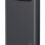 USAMS power bank CD249 με οθόνη, 3x θύρες εξόδου, 10000mAh, PD20W, μαύρο