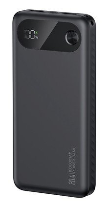 USAMS power bank CD249 με οθόνη, 3x θύρες εξόδου, 10000mAh, PD20W, μαύρο
