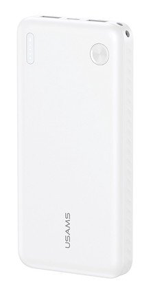 USAMS power bank CD253, 2x θύρες εξόδου, 10000mAh, 10W, λευκό