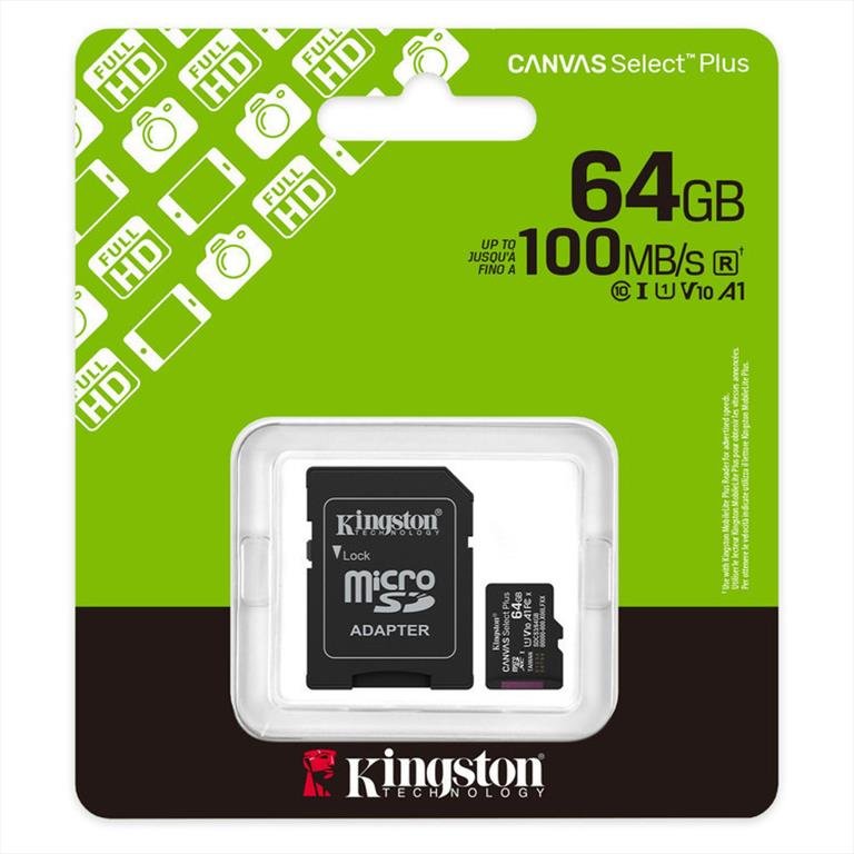 Kingston Canvas Select Plus microSDXC 64GB Class 10 (SDCS3/64GB)