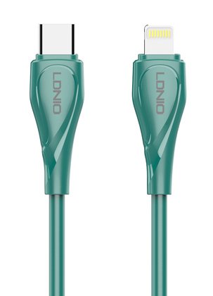 LDNIO καλώδιο Lightning σε USB-C LC611I, 30W PD, 1m, πράσινο