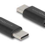 DELOCK αντάπτορας USB-C 60034, αρσενικό σε θηλυκό, 10Gbps, μαύρος