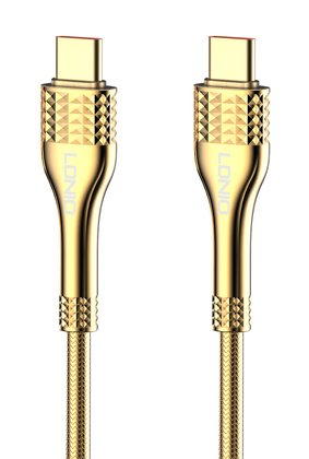 LDNIO καλώδιο USB-C σε USB-C LC651C, 65W, 1m, χρυσό